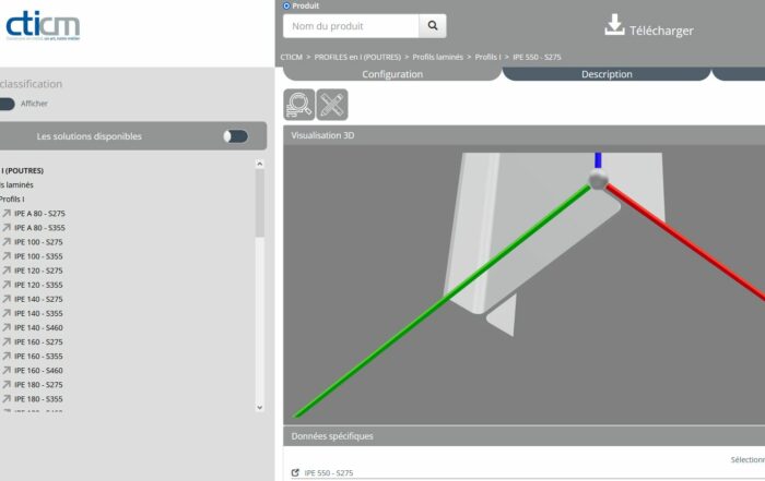 Plateforme objets BIM CTICM construction métallique