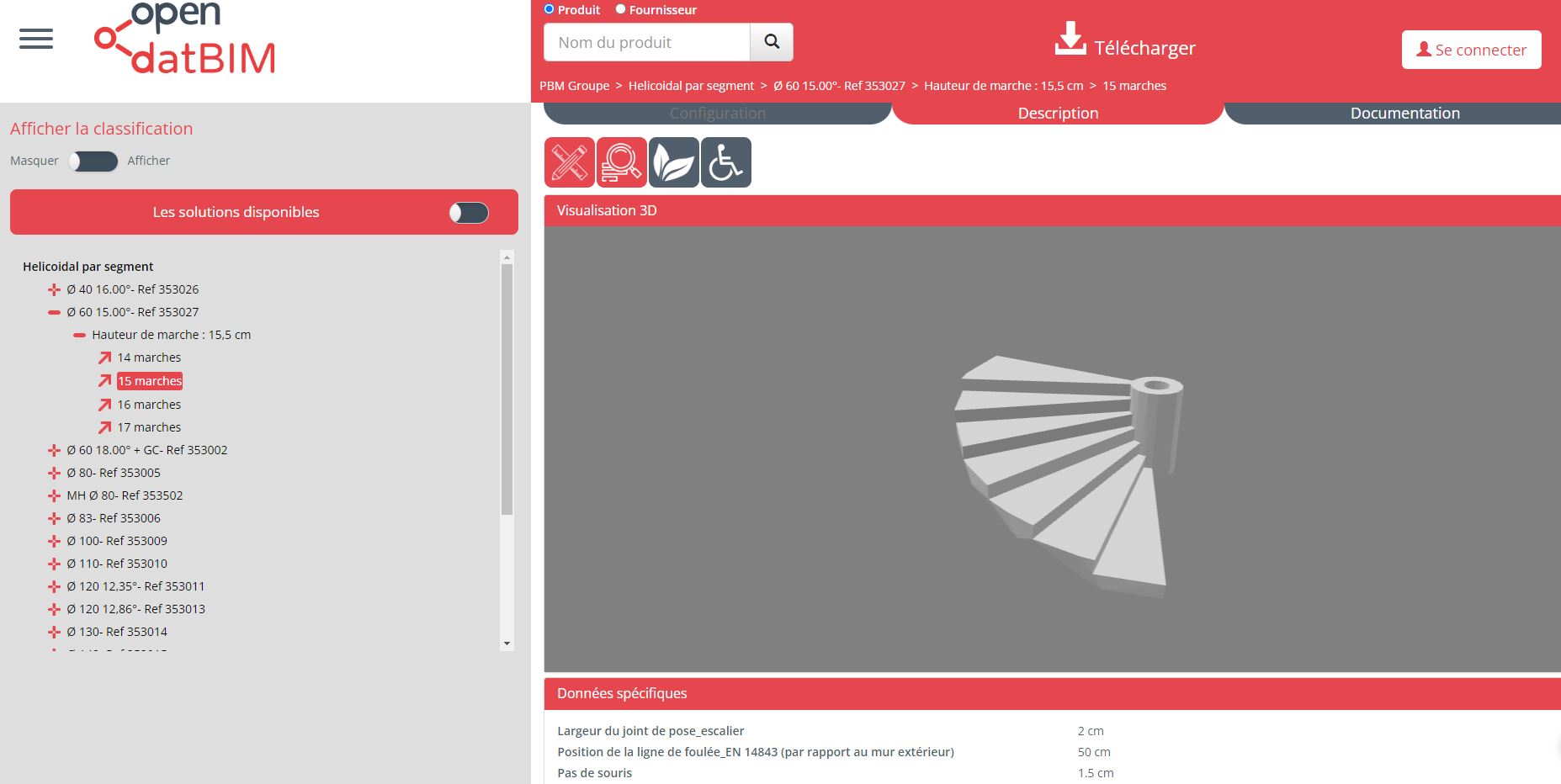Formation_MGP Visualisation 3D escalier béton