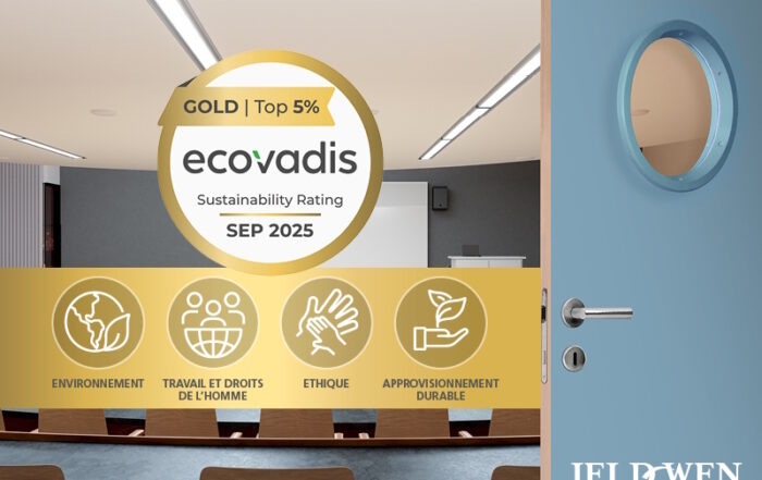 Médaille d'or Ecovadis Jeld-Wen France
