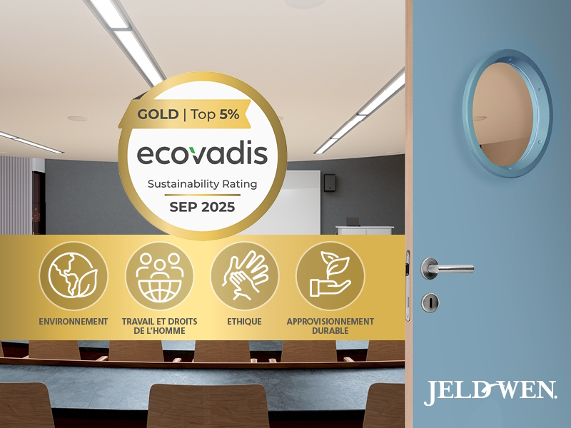 Médaille d'or Ecovadis Jeld-Wen France
